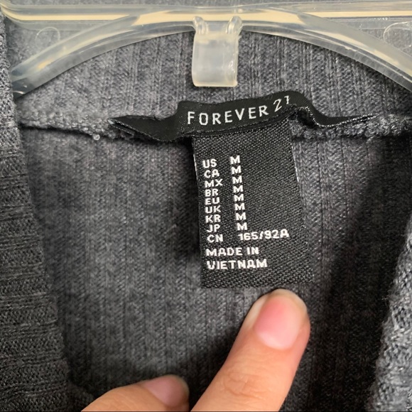 Grey Ribbed Sweater Dress - Picture 4 of 4